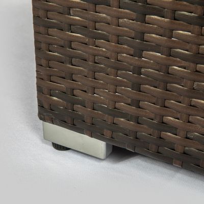 Streamdale Rattan Gas Fire Table with Tile Tabletop