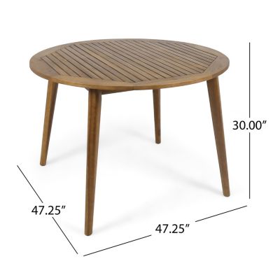 Streamdale Modern Acacia Wood Outdoor Dining Table, Durable & Stylish