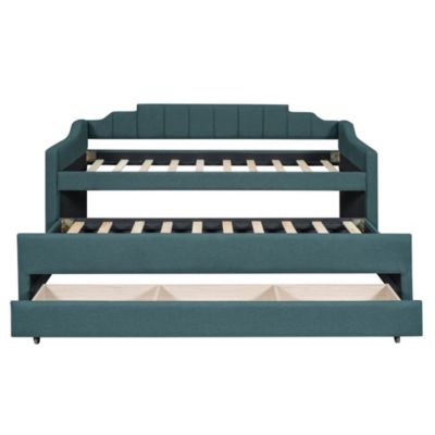 Twin Size Upholstered Daybed with Trundle and Three Drawers &acirc;€“ Daybed