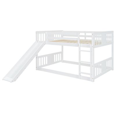 Full Over Full Bunk Bed with Ladder with Slide