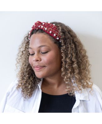 Women s It Girl Pearl Headband - Red