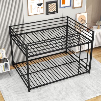 Streamdale Full Over Full Metal Bunk Bed With Guard Rails