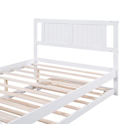 Streamdale Full Size Platform Bed With Adjustable Trundle