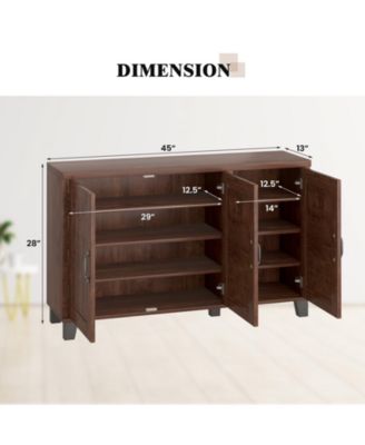 3-Door Buffet Sideboard with Adjustable Shelves and Anti-Tipping Kits
