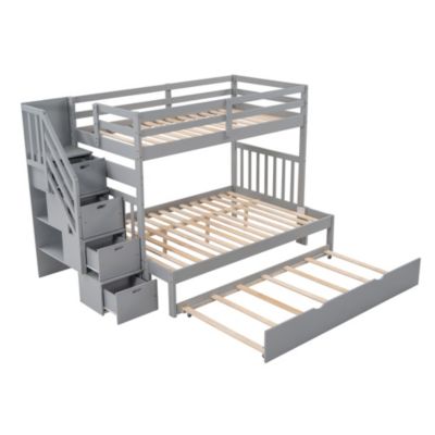 Streamdale Twin Over Twin/Full Bunk Bed With Twin Size Trundle