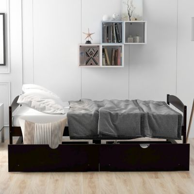 Streamdale Twin Size Platform Bed, With Two Drawers