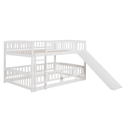 Streamdale Full Over Full Bunk Bed with Slide and Safety Features