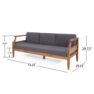 Streamdale Mid-Century Luxe Sofa Acacia & Water-Resistant