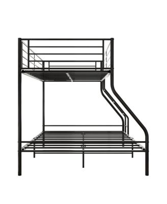 Twin-Over-Full Metal Bunk Bed with Enhanced Guardrails