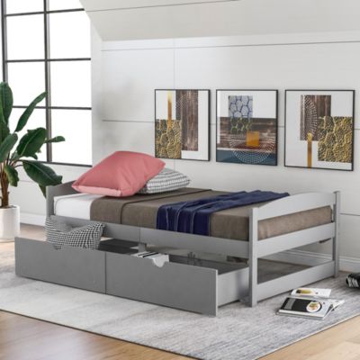 Streamdale Twin Size Platform Bed, With Two Drawers
