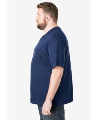 Big & Tall by KingSize Heavyweight Pocket V-Neck Tee