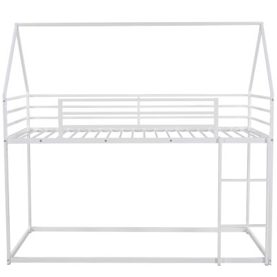 Streamdale Twin Over Twin House Bunk Bed With Built-In Ladder