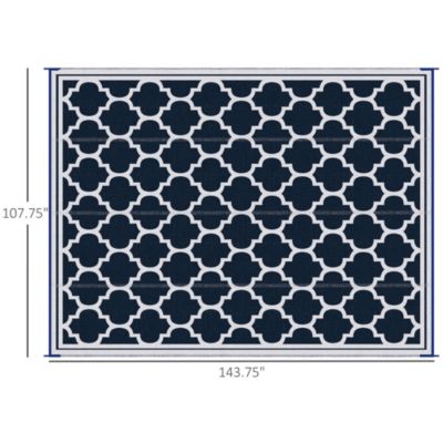 Outdoor Rug, 9' x 12' Plastic Rug, &
