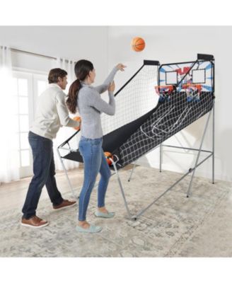 Foldable Dual Shot Basketball Arcade Game with Electronic Scoring System