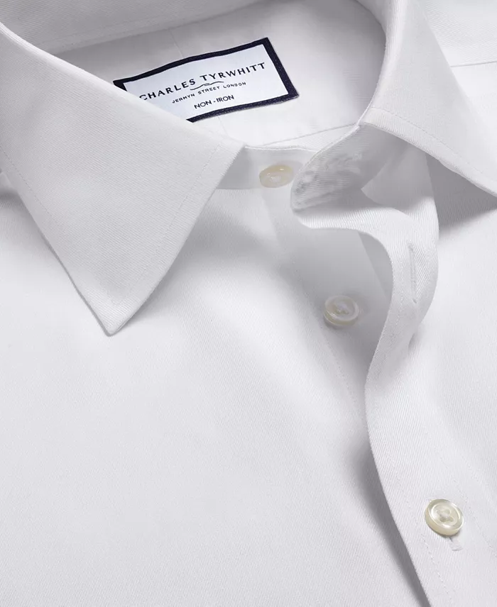 Men's Slim-Fit Non-Iron Solid Dress Shirt - thumbnail 5