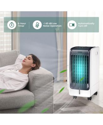 110V Portable Cooling Evaporative Fan with 3-Speed and 8H Timer Function