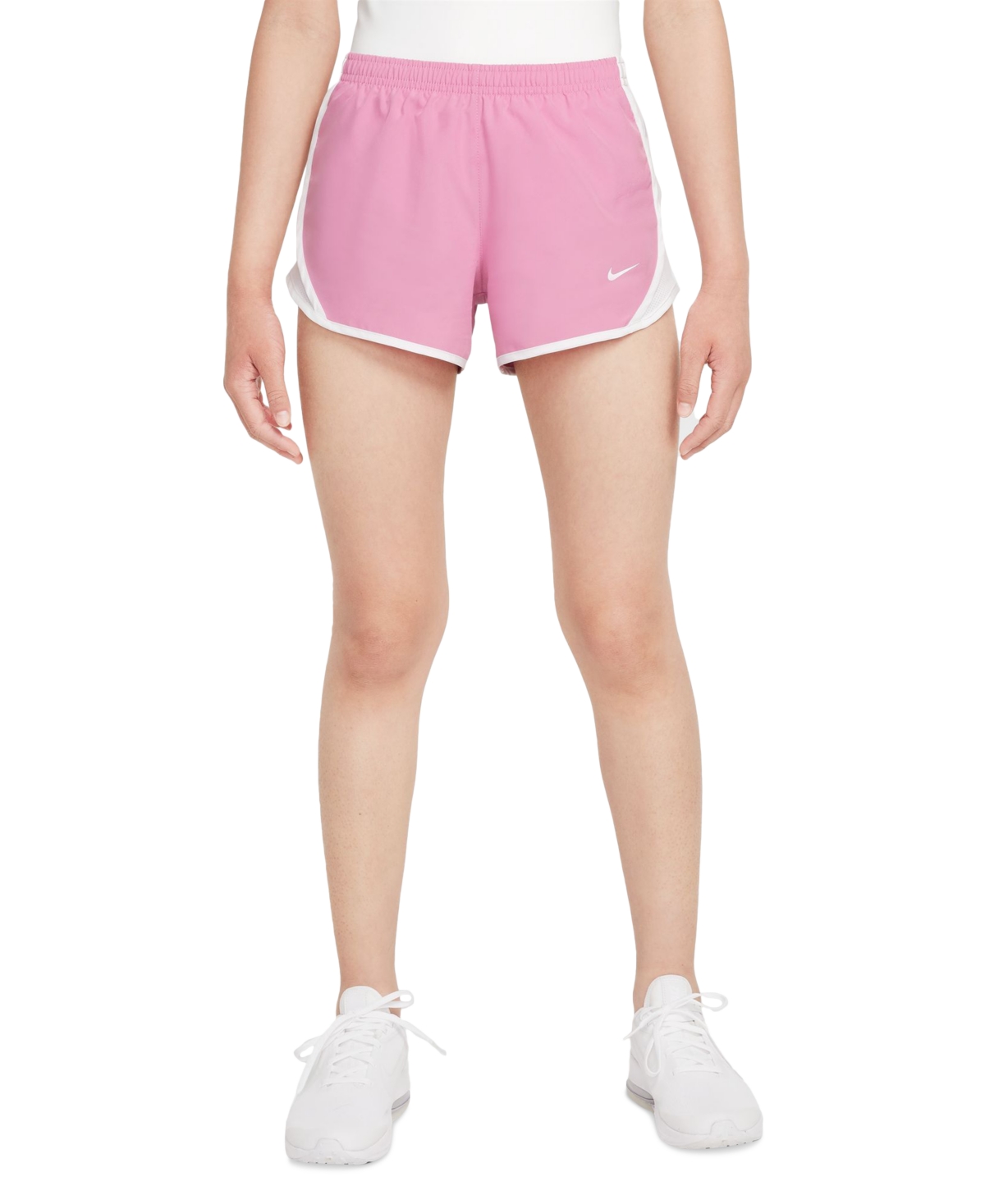 Nike Tempo Big Kids' (girls') Dri-fit Running Shorts In Magic Flamingo,white,white,white