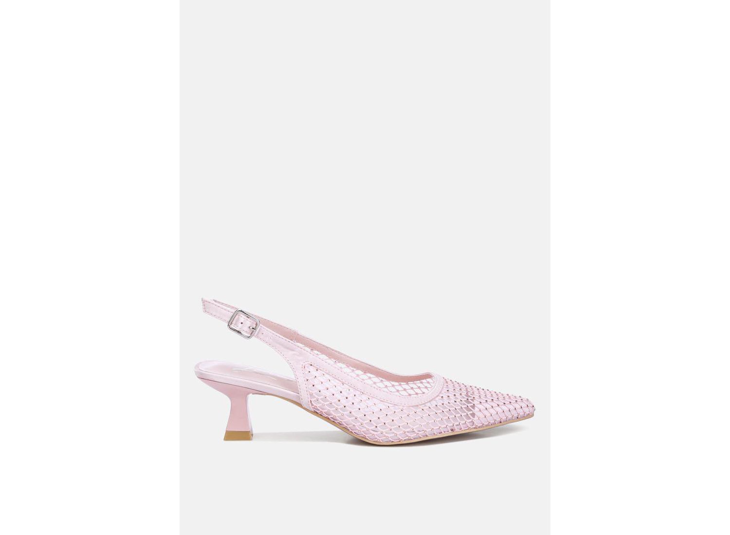 Siev rhinestone slingback mules