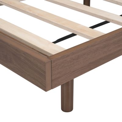 Full Size Wood Floating Platform Design Bed Frame