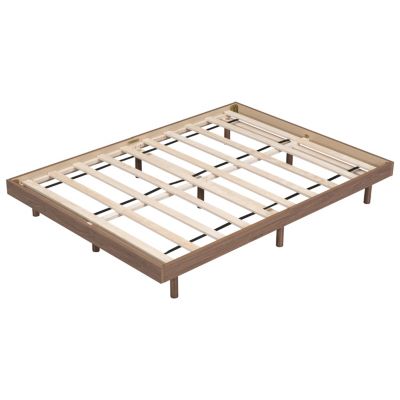 Full Size Wood Floating Platform Design Bed Frame