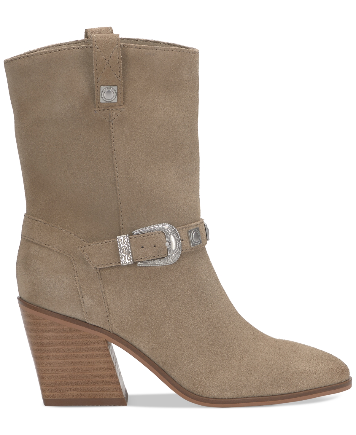 Lucky Brand Women's Sogn Buckled Block-Heel Western Boots