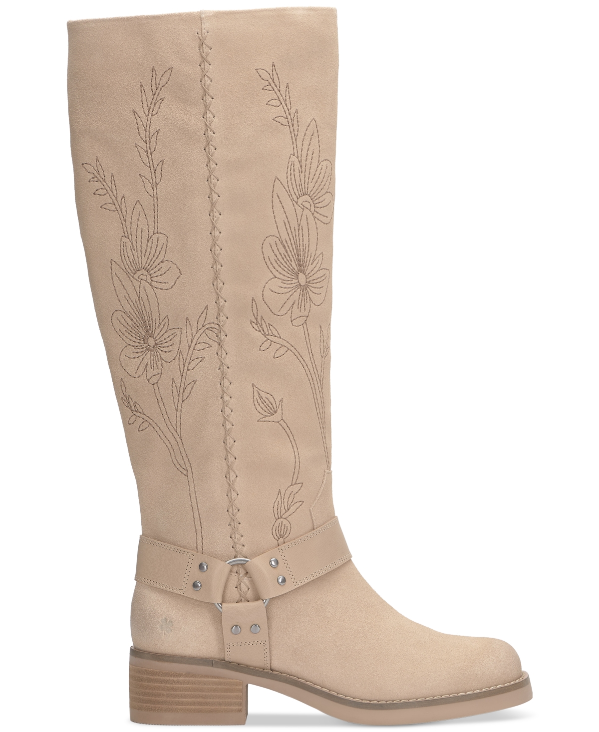 Lucky Brand Women's Kujon Tall Embroidered Floral Stitch Western Boots