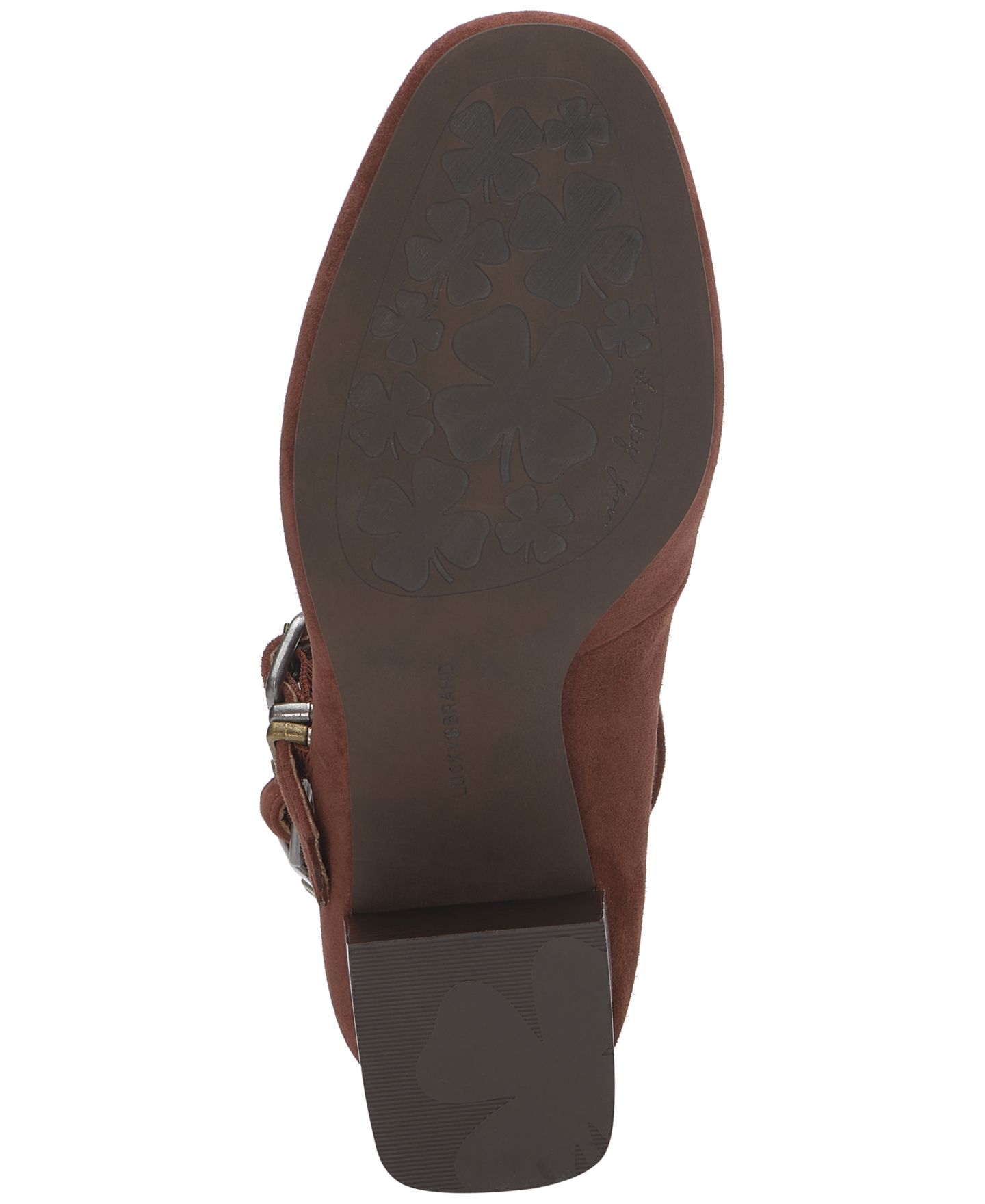 Женские туфли Lucky Brand Cemli Double-Strap Mary Jane Block-Heel, цвет: Замшевый — фото 5