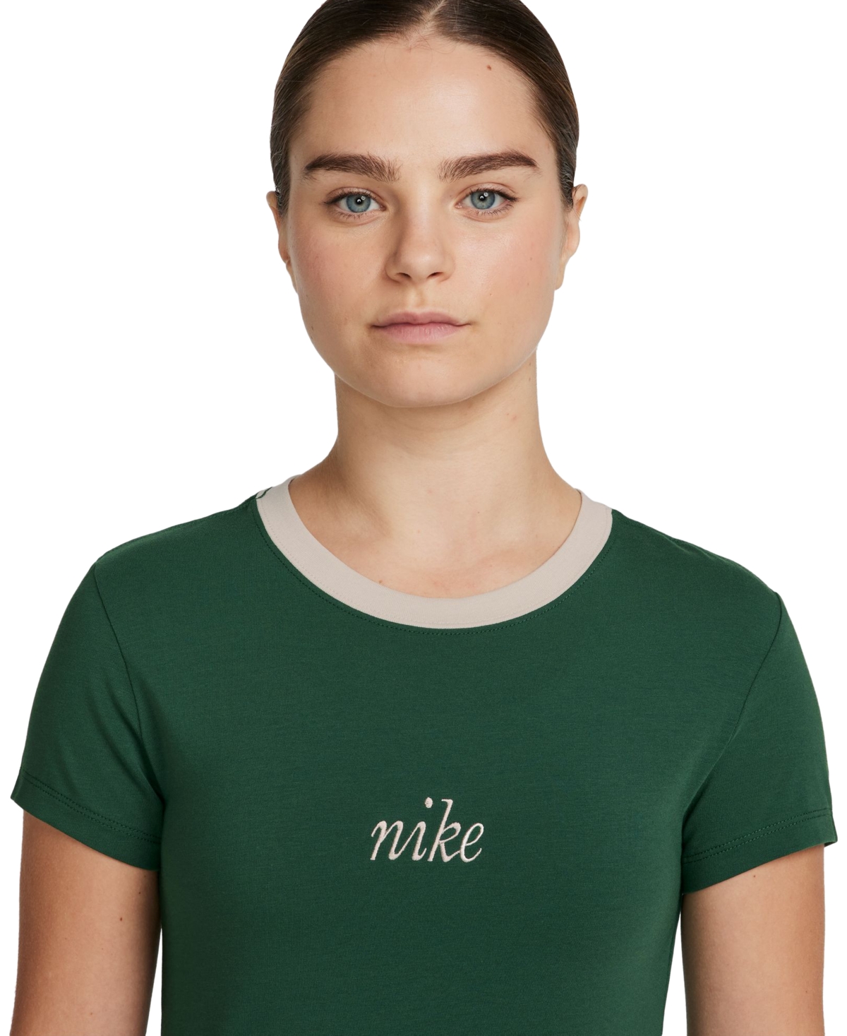 Nike Women's Sportswear Chill Knit Slim Cropped T-Shirt -lt Orewoord Brn