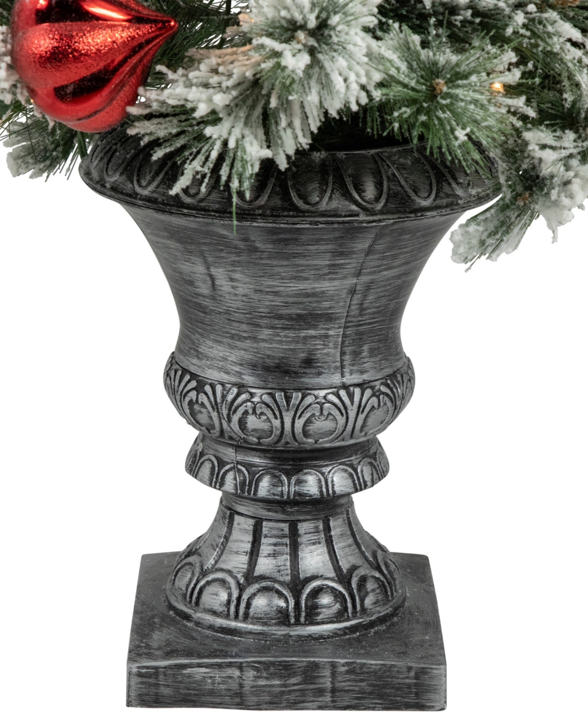 Northlight Pre-Lit Potted Snowy Bristle Pine Artificial Christmas Tree