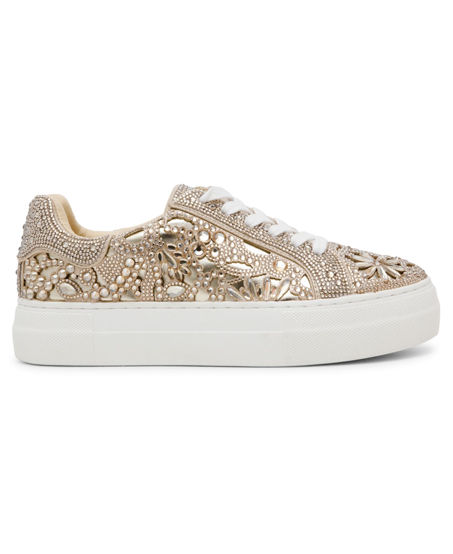 Женские кроссовки Betsey Johnson Reily Rhinestone Lace-Up, цвет: Светлый золотой — фото 2
