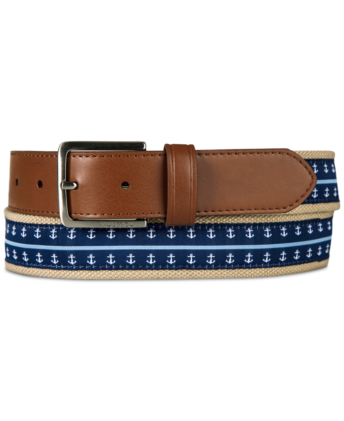 Men's Anchor Webbing Belt - Navy
