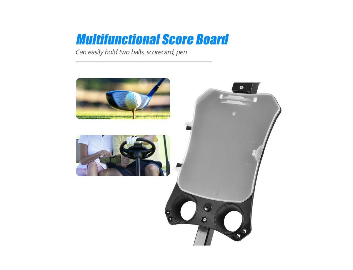 Slickblue Folding 2 Wheels Push Pull Golf Cart Trolley with Scoreboard