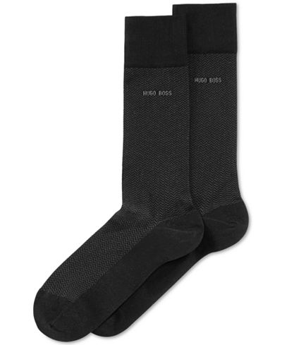 BOSS HUGO BOSS Men's Herringbone Mercerized Socks