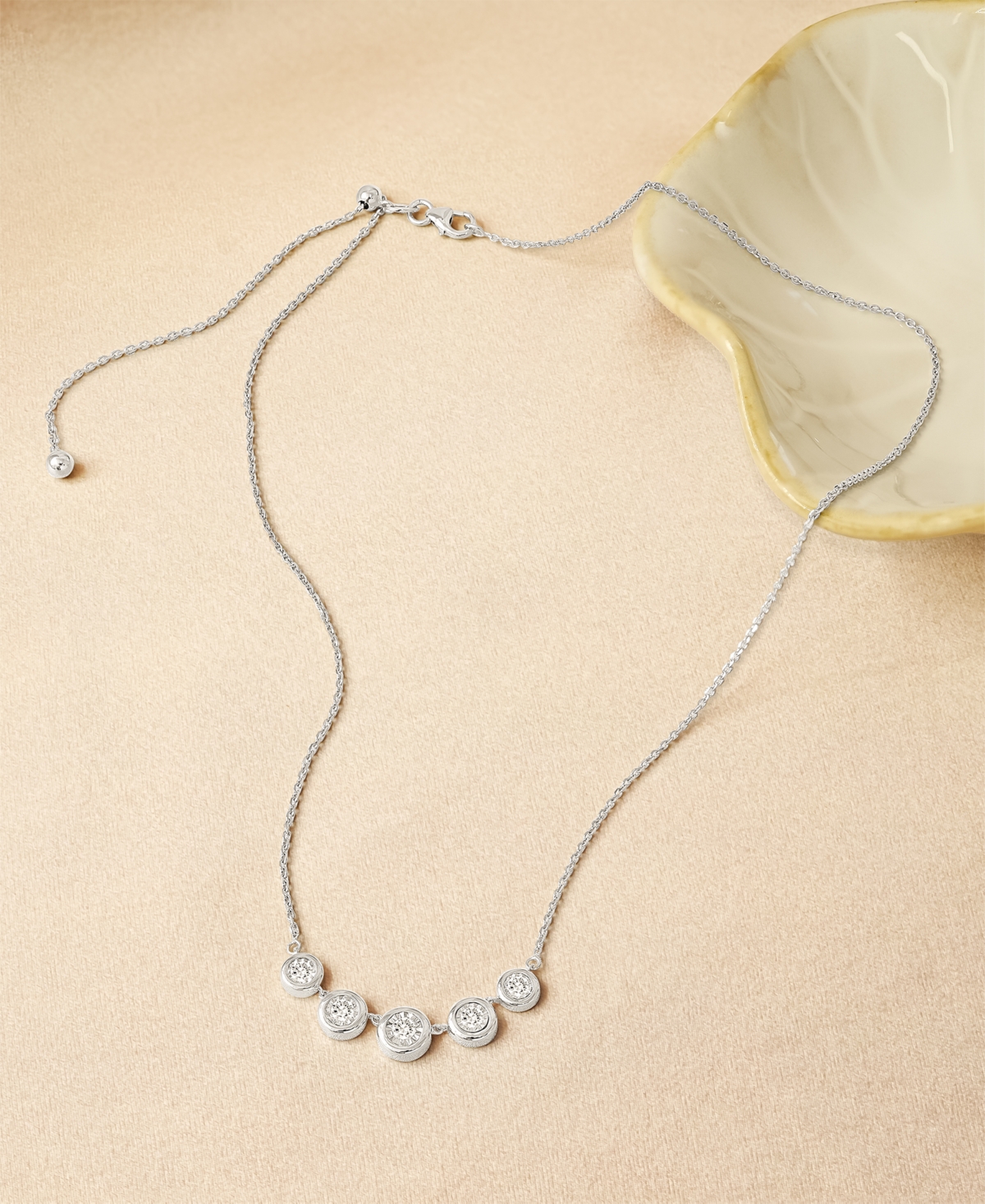 Diamond Bezel Five Stone Adjustable 18