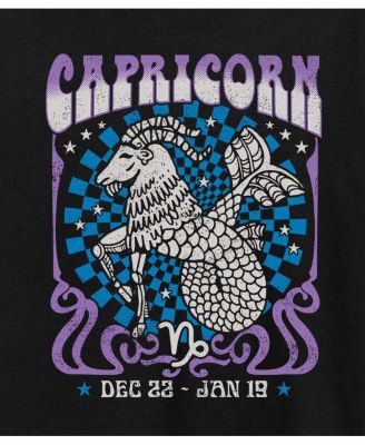Zodiac Capricorn Rock Poster Plus Size Graphic T-Shirt
