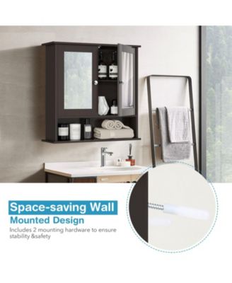 1-Pc. Wall-Mounted Mirror Cabinet Organizer