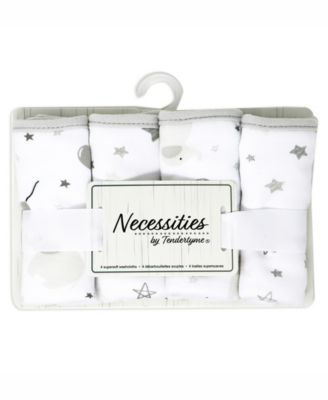 Baby Boys and Baby Girls Elephant and Balloons Hooded Bath Towel and Wash Cloth Set