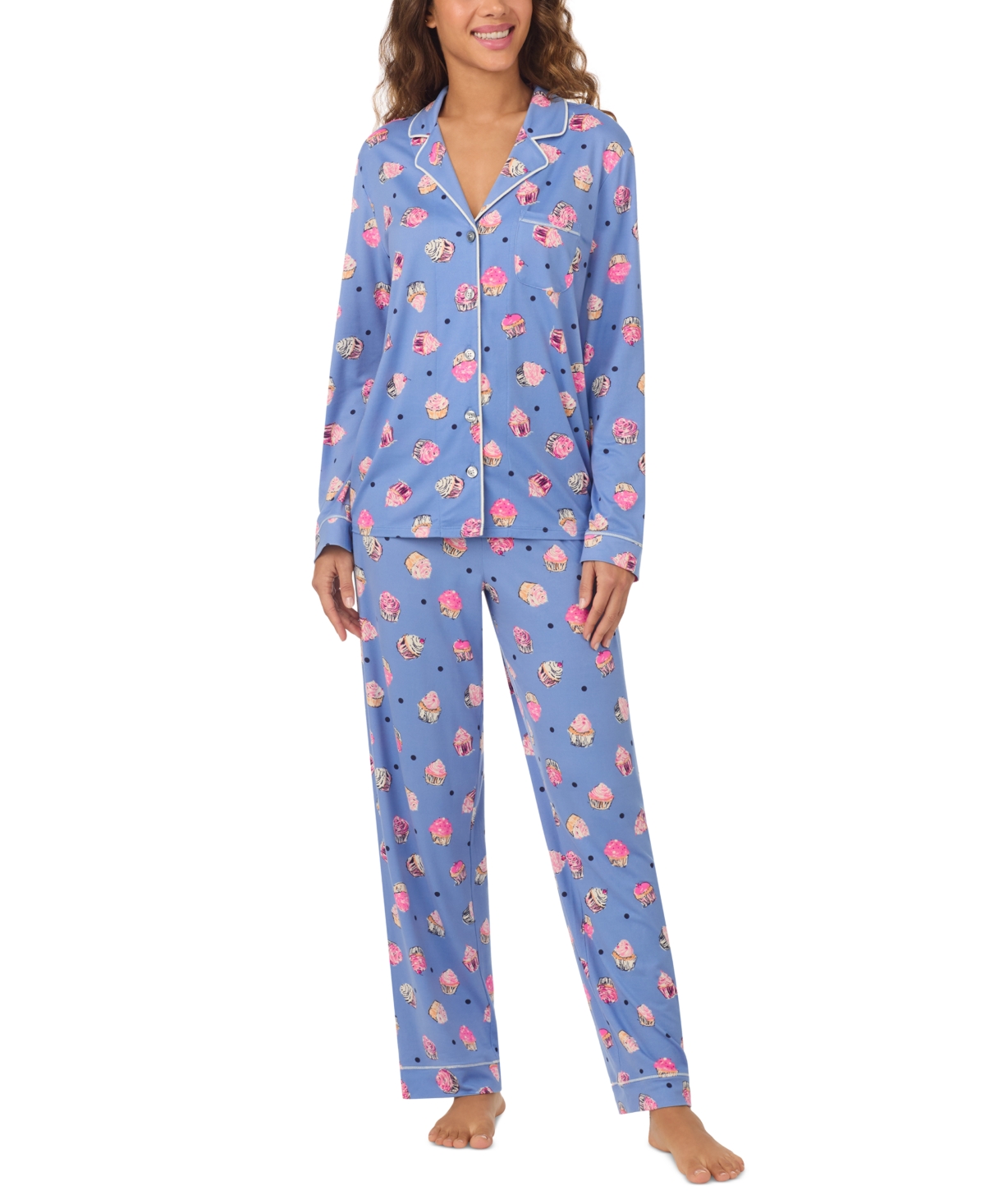 Cuddl Duds Women s 2 Pc. Printed Long Sleeve Pajamas Set Novelty Print Smart Closet