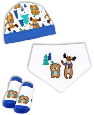 24 Piece Baby Boys Elephants and Woodland Moose Infant Apparel Layette Gift Set