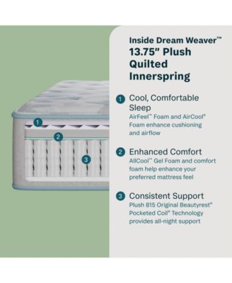 BeautySleep Dream Weaver 13.75" Plush Mattress Set - King