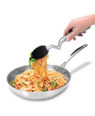 9" Stainless Steel Silicone Tongs