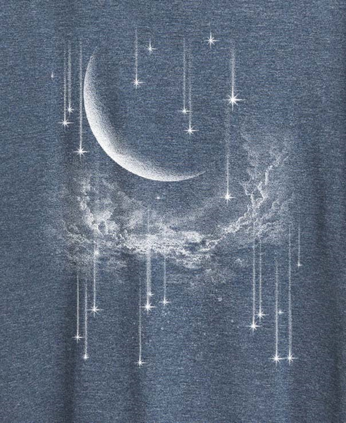 Hybrid Apparel Falling Stars Plus Size Graphic T-shirt In Blue