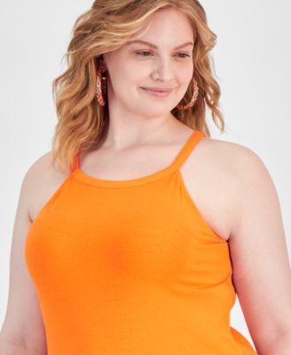 Trendy Plus Size Halter Tank Top