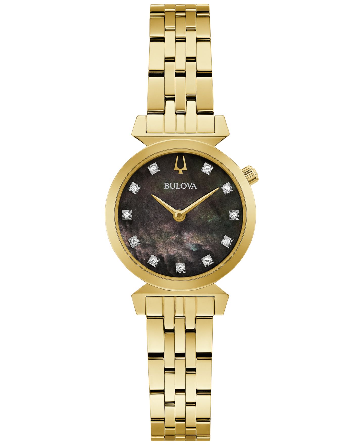 Часы Bulova Regatta с бриллиантом, золотистый стальной браслет, 24 мм — фото 1