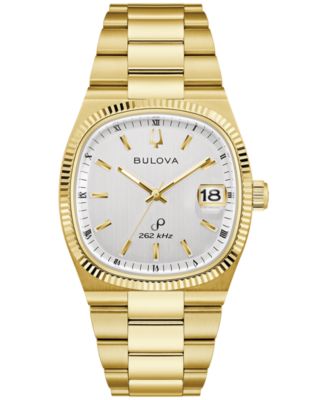 Bulova women's dress watch. gold weave pattern on face. Sold as hot is