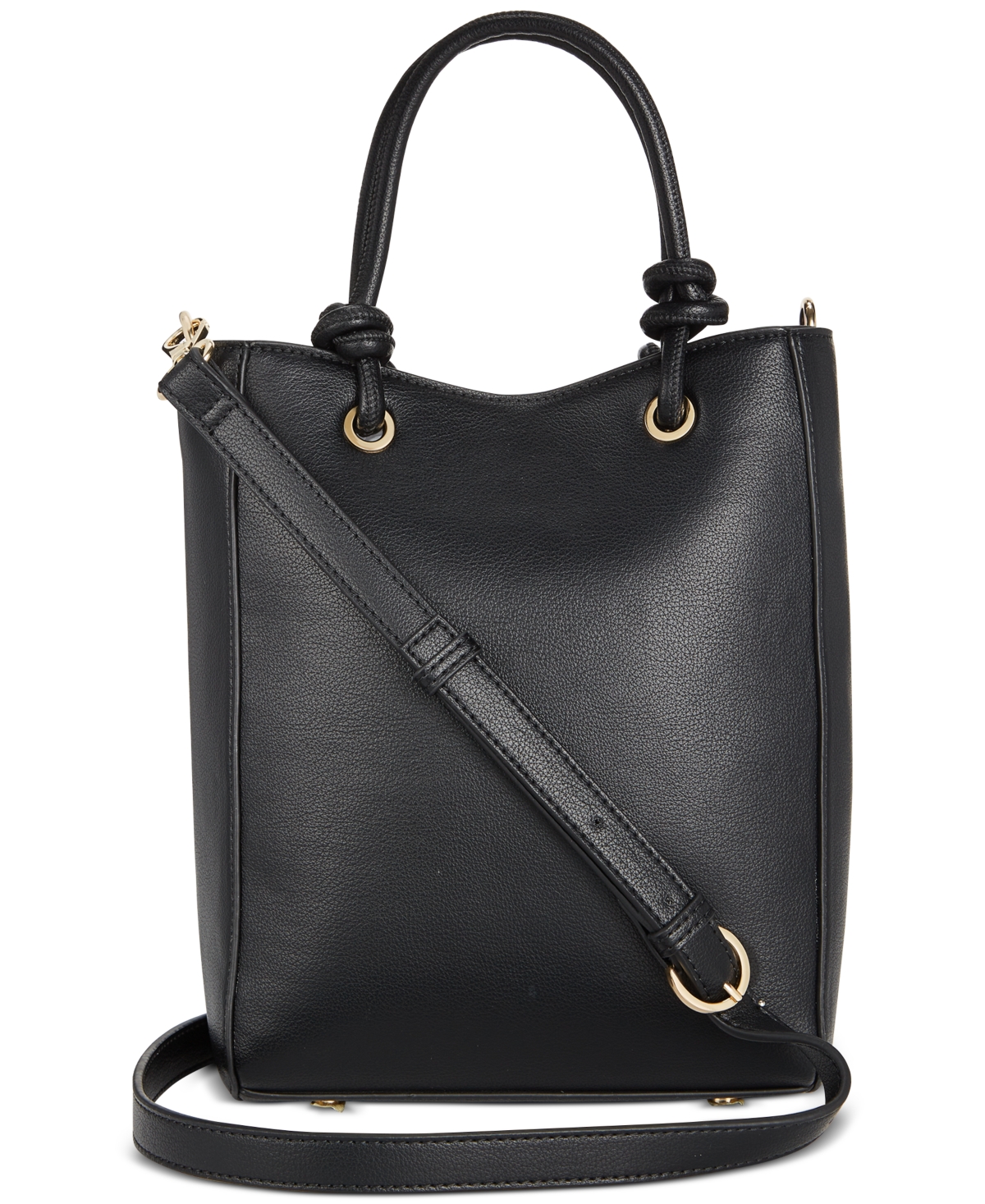 Liliann Solid Small Bucket Bag, Exclusively at Macy's - Black