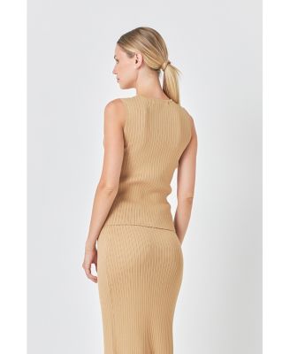 Women's Ribbed Sleeveless Top