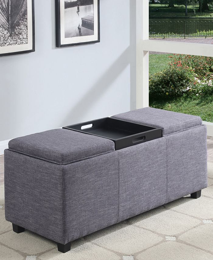 3 tray hot sale storage ottoman