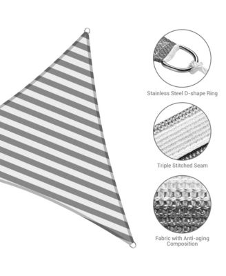 4 Pack 7 Ft 97% UV Block Triangle Sun Shade Sail Heavy Duty Outdoor