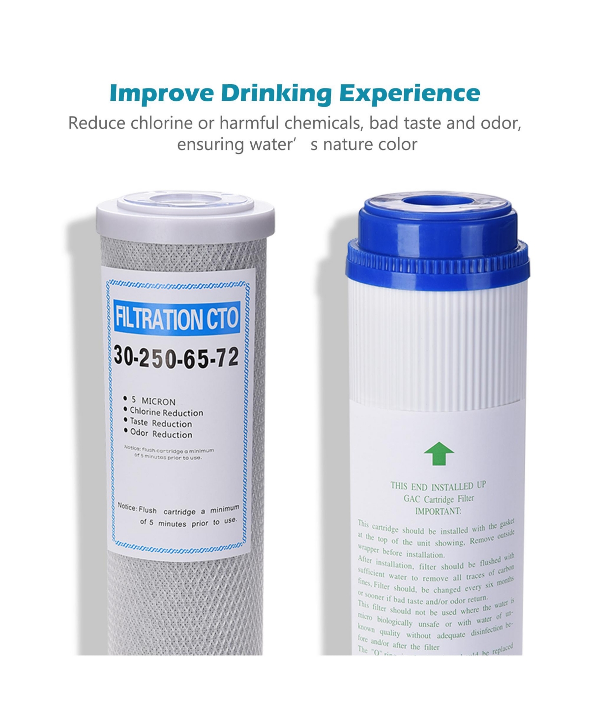 9 pc Reverse Osmosis Replacement Filter Set Ro Water Sediment Carbon Block Gac
